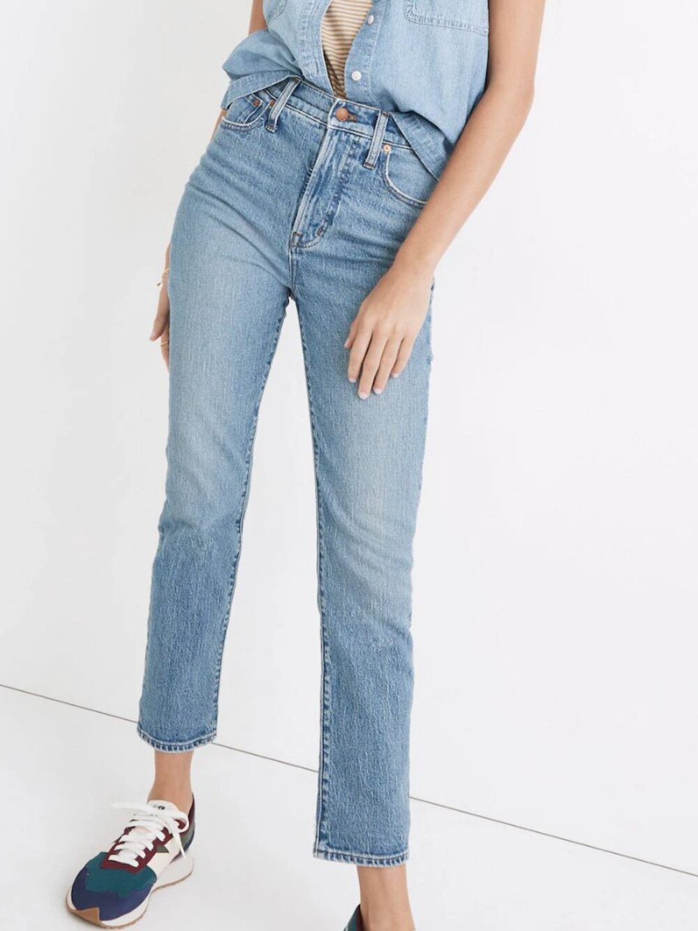MADEWELL The Petite Perfect Vintage Jean in Banner Wash size 25P